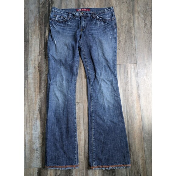 Express X2 Denim Laboratory Jeans Women's Size 31 Y2K 32" Inseam Flare - Picture 1 of 5